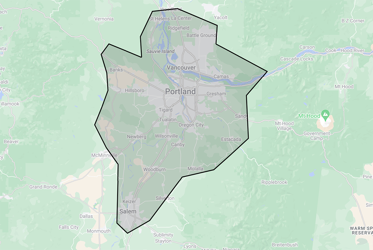 Alchemy Plumbing service area map